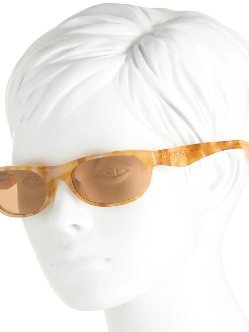 Jacquemus Honey Tortoiseshell Oval Sunglasses